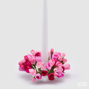 EDG Enzo De Gasperi Kerzenhalter Krone Krokus-Mix D 13 cm Int. 3,5 cm Rosa