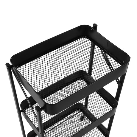 Versa Carrello Pieghevole in Metallo Nero