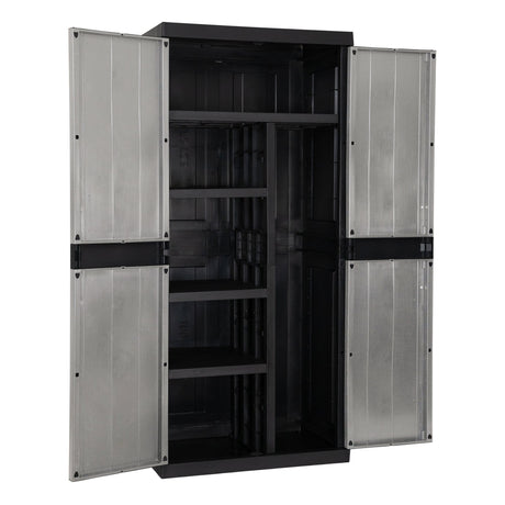 Toomax Schrank 2-türig Garage Mega Utility Cabinet – Werkzeugschrank mit 4 verstellbaren Böden