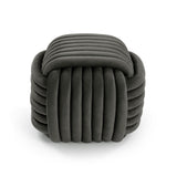 Versa Quadratischer Pouf Dunkelgrau