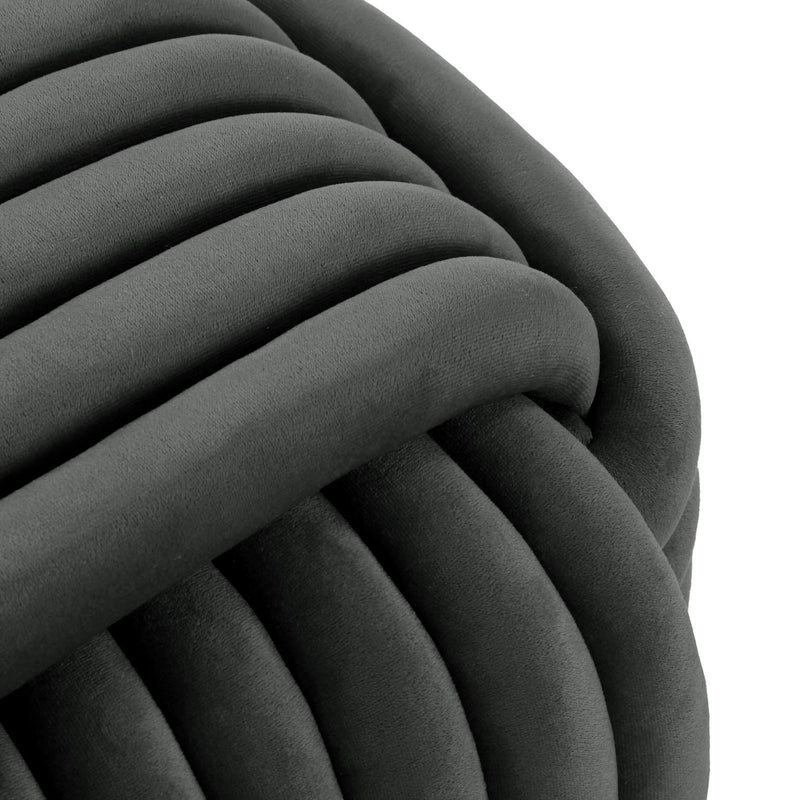 Versa Quadratischer Pouf Dunkelgrau