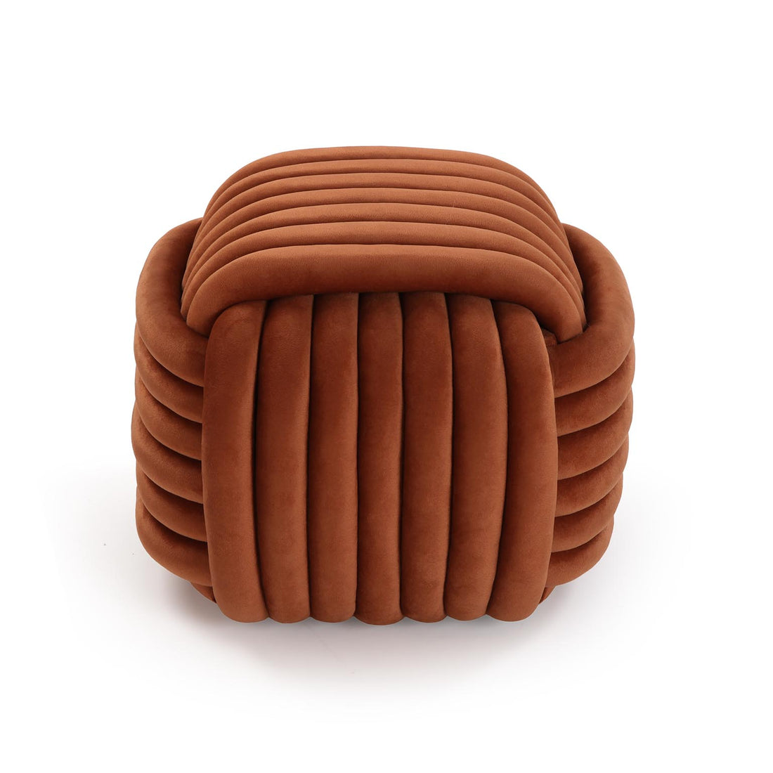 Versa Home Quadratischer Pouf Braun