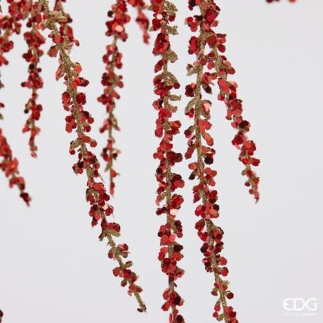 EDG Enzo De Gasperi Spiga Natalizia Glitter Cadente H75 cm Rossa – Weihnachtsdekoration