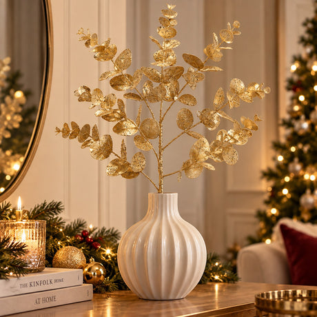 EDG Enzo De Gasperi Eukalyptuszweig Gold H61 cm – Weihnachtsdeko