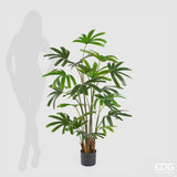 edg enzo de gasperi edg enzo de gasperi palma rapisgracilis con vaso artificiale h 145 cm green ean 8059824307958