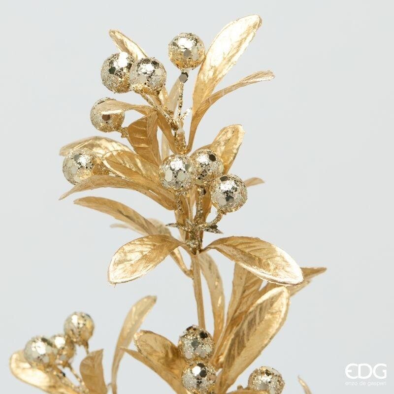EDG Enzo De Gasperi Zweig Beeren mit Blättern Red Gold H75 cm – 1 Stk. Sortiert Weihnachtsdekoration