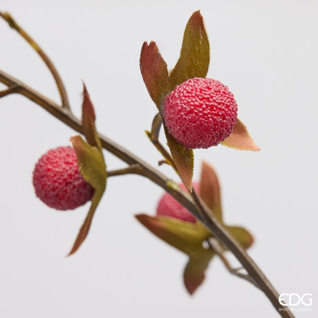 EDG Enzo De Gasperi Ramo Rosa Canina Rosso H110 cm – Fiore Artificiale Decorativo