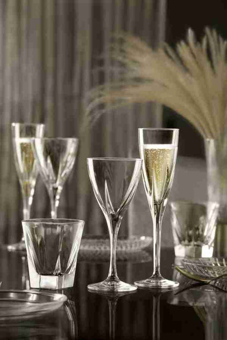 RCR Cristalleria Italiana Fusion - 3 - Satz von 6 Weingläsern aus Glas