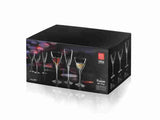 RCR Cristalleria Italiana Fusion - 3 - Satz von 6 Weingläsern aus Glas