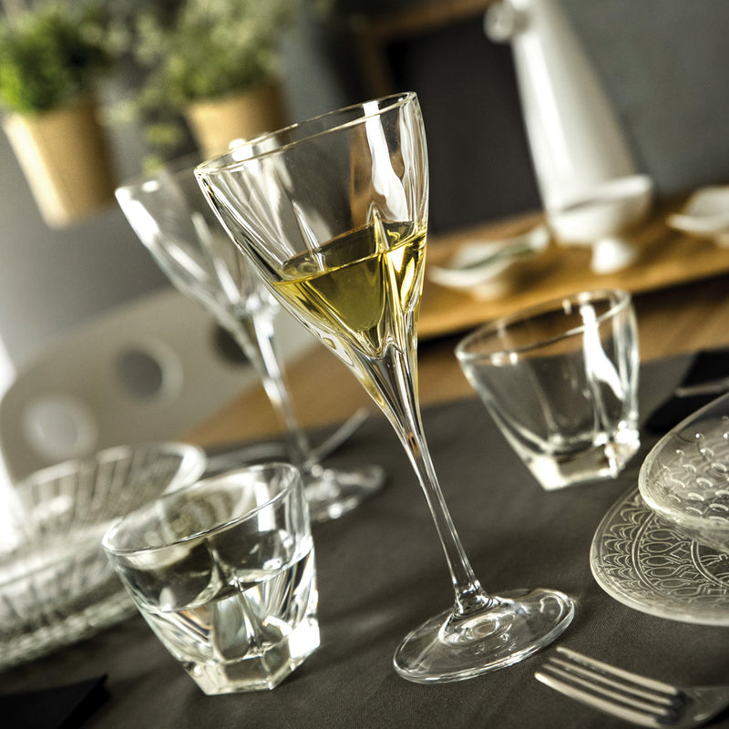 RCR Cristalleria Italiana Fusion - 3 - Satz von 6 Weingläsern aus Glas