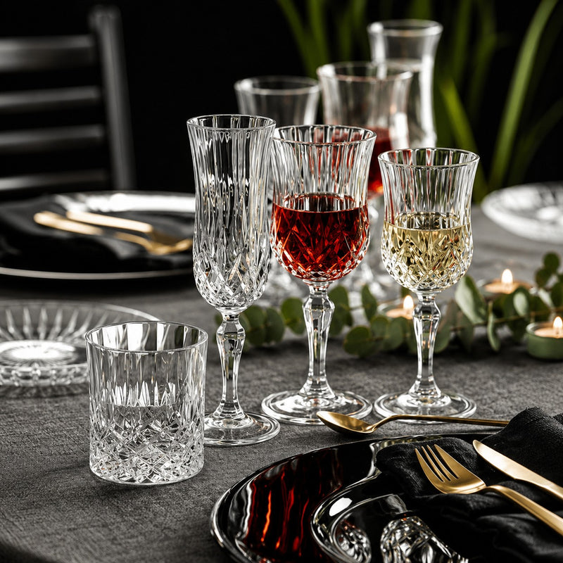 RCR Cristalleria Italiana Opera - 3 - Set aus 6 Rotweingläsern aus Kristall