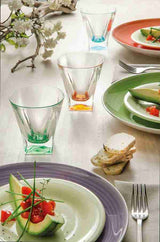 RCR Cristalleria Italiana Fusion Set - 2 - da 6 Calici Vino Colorati