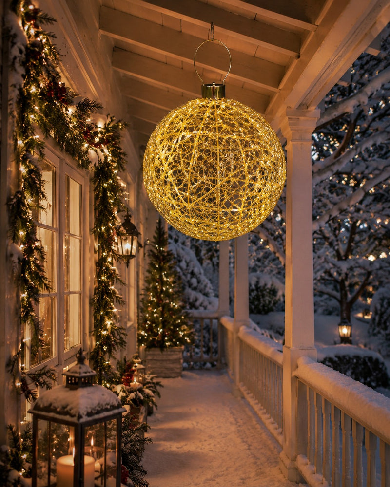 Bonturi Casa DECO GIANT BALL di Natale 250 LED D 60 Cm H 100 Cm GOLD