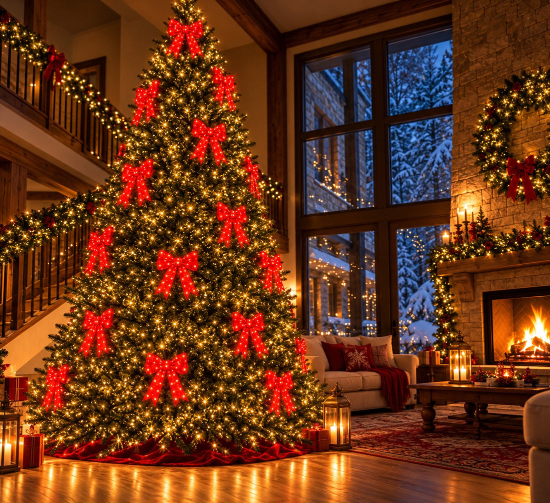 Bonturi Casa Rote Schleife Led Weihnachten 50 cm 84 LED IP 44