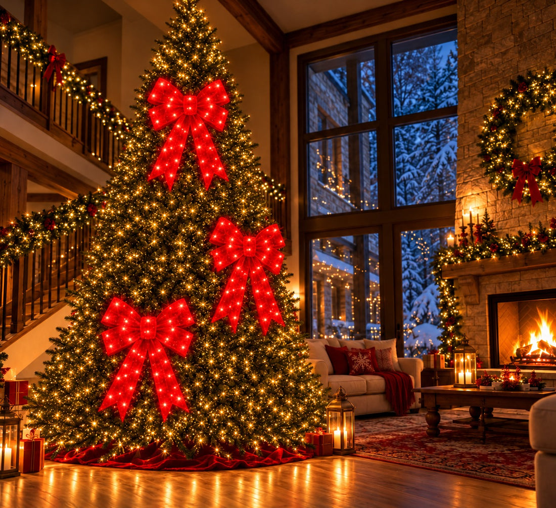 Bonturi Casa Rote Schleife Led Weihnachten 76 cm 112 LED Ip 44