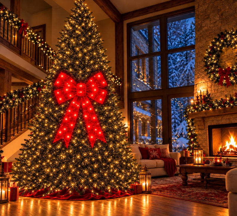 Bonturi Casa Schleife Rot Led Weihnachten 120cm 168 LED ip 44
