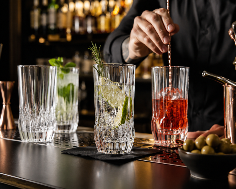 RCR Cristalleria Italiana Adagio - HB - Set von 6 Longdrink-Gläsern aus Glas