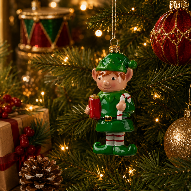 EDG Enzo De Gasperi Weihnachtsdeko Elfe H 12,5 Cm L 4 Cm L 6 Cm Cm Grün Mix