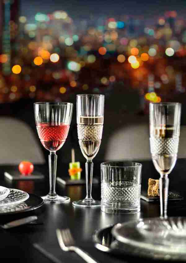 RCR Cristalleria Italiana Brillante - FL - Set von 6 Flöte-Gläsern aus Glas