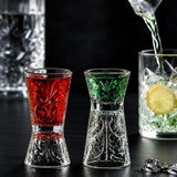 RCR Cristalleria Italiana Tattoo - Set aus 6 Sanduhr-Schnapsgläsern oder Jigger-Gläsern aus Glas