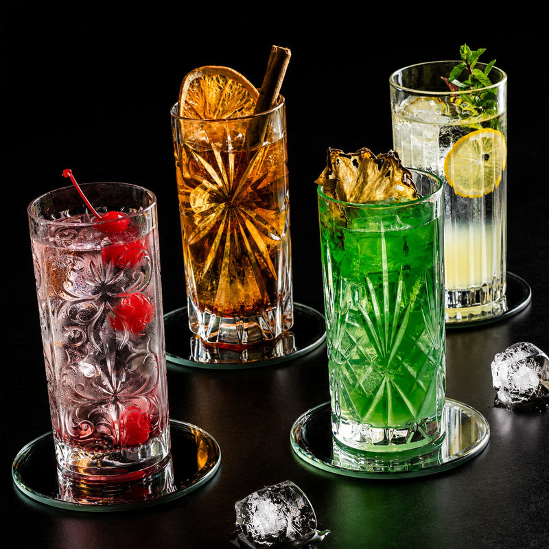 RCR Cristalleria Italiana Mixology - HB Set à 4 Verres Long Drink en Cristal