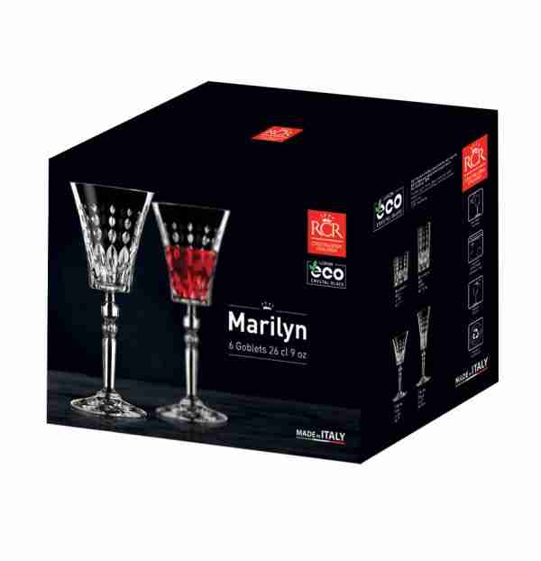 RCR Cristalleria Italiana Marilyn - 2 - Set aus 6 Weingläsern aus Kristall