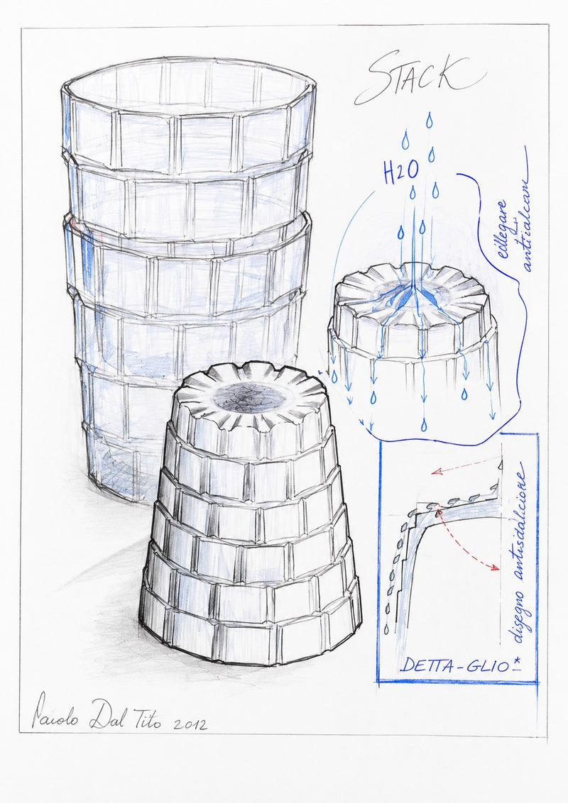 RCR Cristalleria Italiana Stack - DOF - Set aus 6 Gläsern aus Glas
