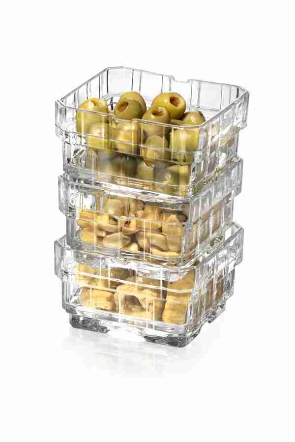 RCR Cristalleria Italiana Stack 87 - Set von 6 stapelbaren Gläsern 8,7x8xh5,1 cm