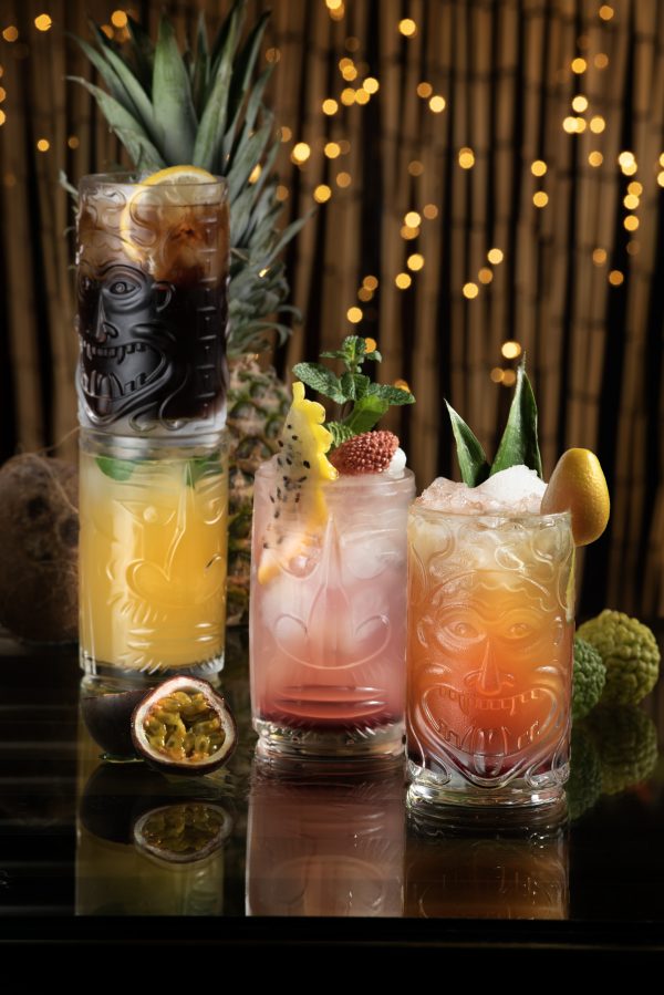 RCR Cristalleria Italiana Tiki Etruria - Set aus 4 Wasser- und Cocktailgläsern aus Glas
