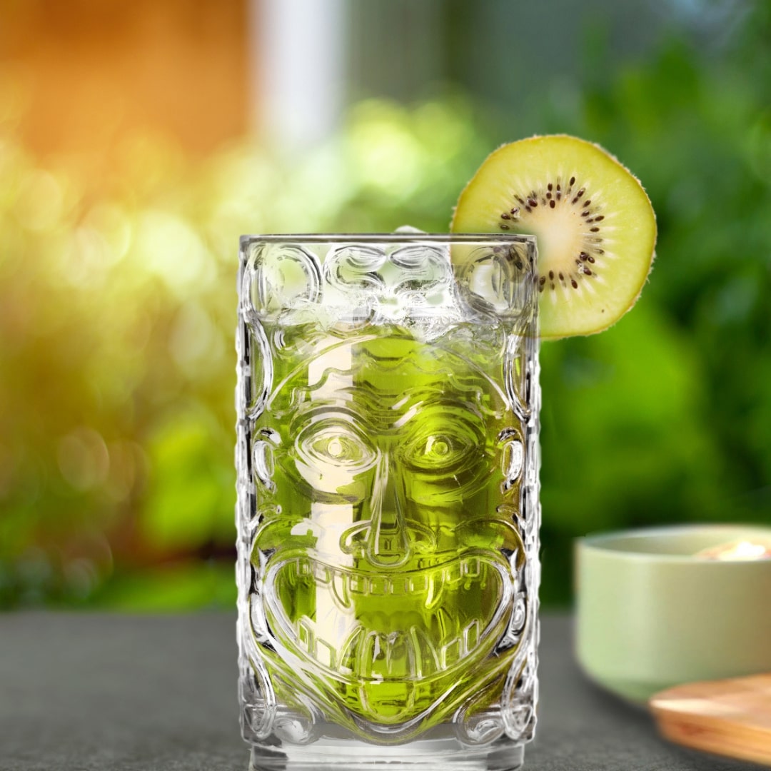 RCR Cristalleria Italiana Tiki Etruria - Set aus 4 Wasser- und Cocktailgläsern aus Glas
