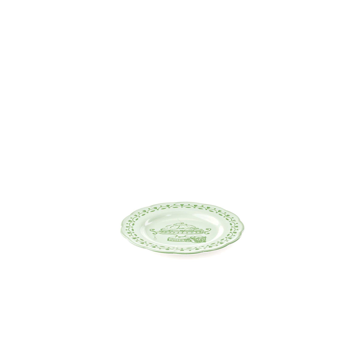 guzzini guzzini piatto dessert melamina josephine d 21 cm table decor verde polvere ean 8008392388104