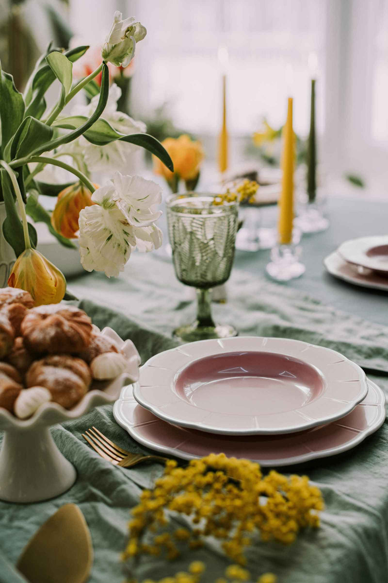 guzzini guzzini piatto piano melamina flora d 28 cm table decor rosa polvere ean 8008392388852