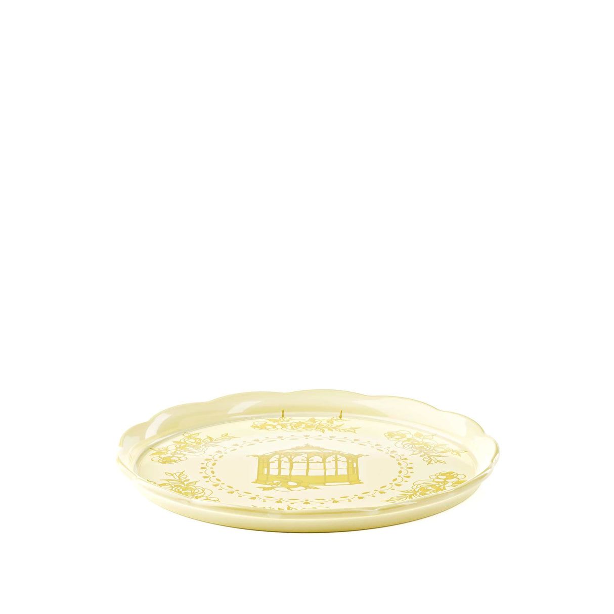guzzini guzzini vassoio tondo grande melamina josephine d 37 cm table decor giallo polvere ean 8008392398950