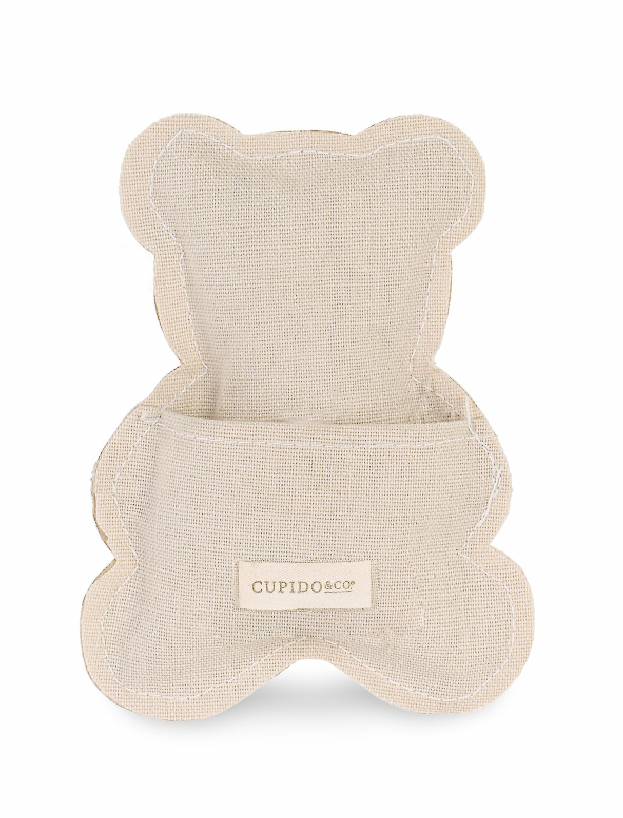 Cupido&Co. Teddybär-Beutel Blaues Herz 100 x 135 Mm Beige 12 Stk