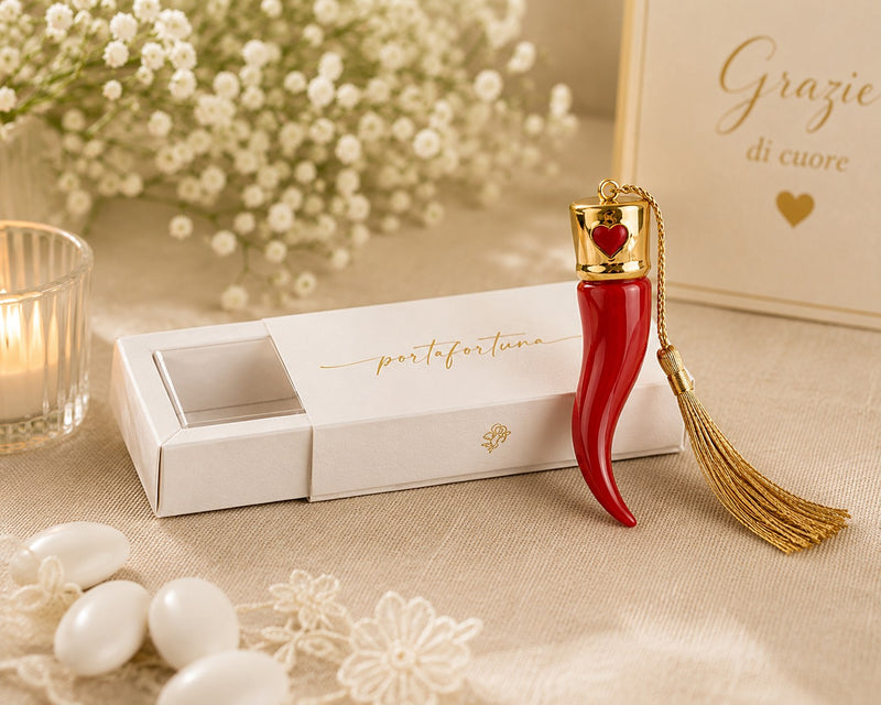 Cupido&Co. Cornetto mit Nappa H 110 mm Rot Gold