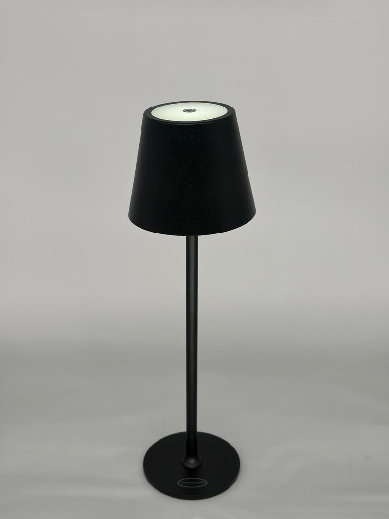 L'Arcolaio LED-Leuchte Touch Wiederaufladbar H 38 cm 10 x 10 cm IP54 Round Pro Schwarz