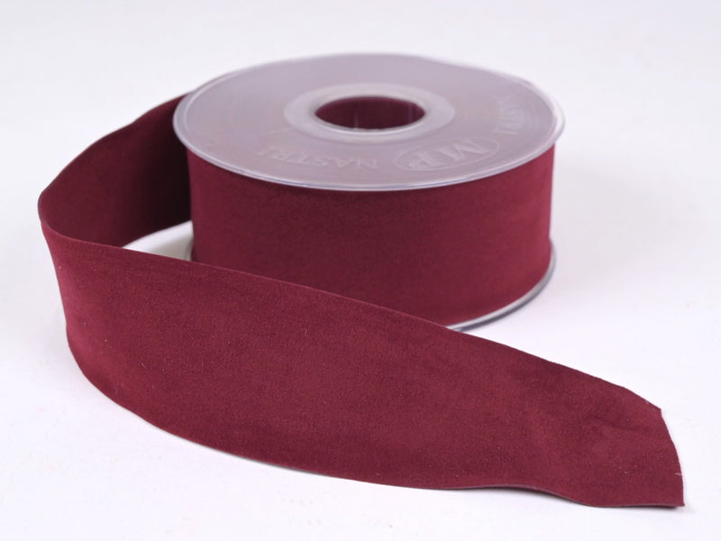 Piovaccari Weihnachtsband Double Velvet Bordeaux 40 mm x 7 m – Dekoratives Samtband für Weihnachtsbaum, Schleifen und Geschenkpakete