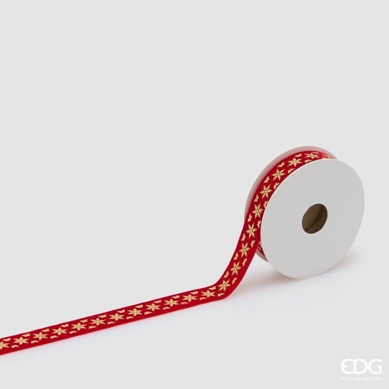 EDG Enzo De Gasperi Set 8 Nastri Christmas Assortiti H2,5 cm x 3 m Rosso Mix – Decorazioni Natalizie