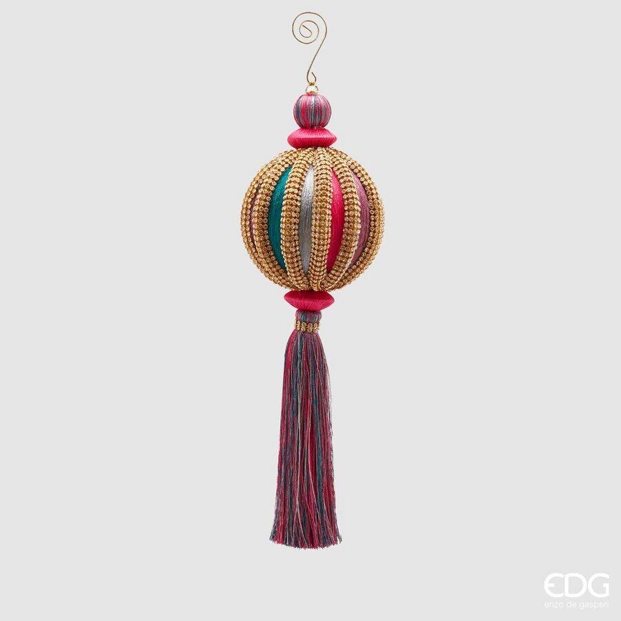 EDG Enzo De Gasperi Weihnachtskugel Silk Zirc Meridia H32 D10 Mehrfarbig