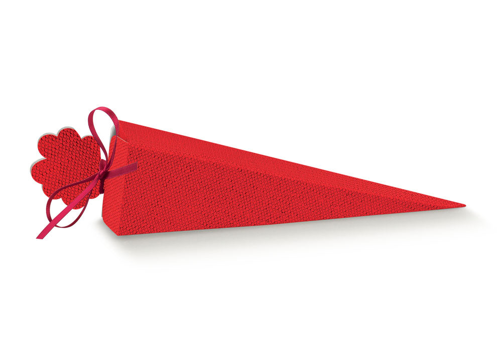 Scotton Quadratischer Kegel L 155 mm 40 x 40 mm Rotes Leinen 10 Stück