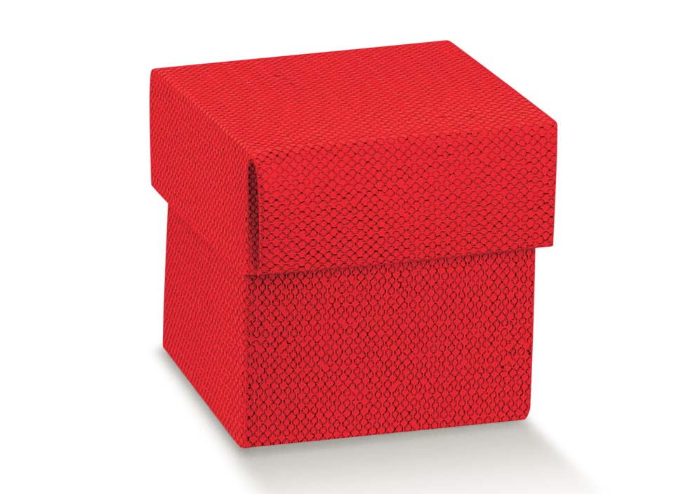 Scotton Schachteln DP 50 x 50 x 50 Mm Leinen Rot 10 Stk