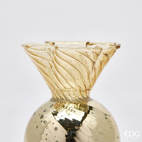 EDG Enzo De Gasperi Kerzenhalter Caramella Gold H16 Ø8 cm – Weihnachtsdekoration