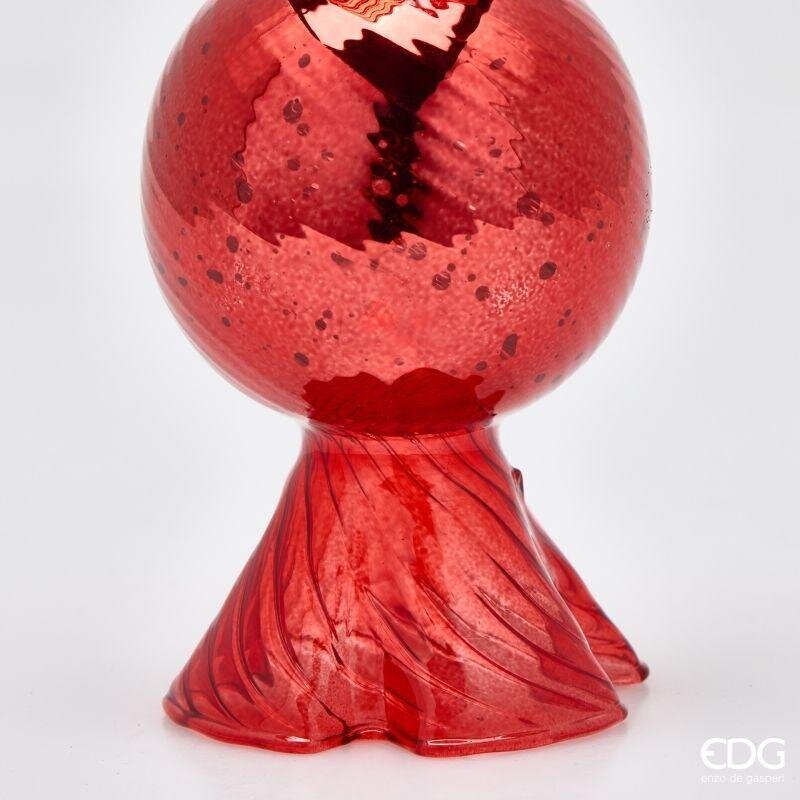 EDG Enzo De Gasperi Kerzenhalter Bonbon Rot H16 Ø8 cm – Weihnachtsdekoration