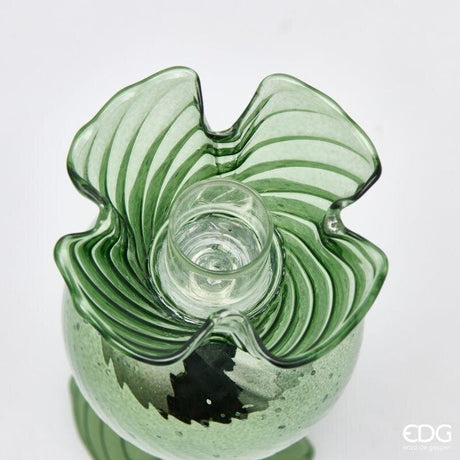 EDG Enzo De Gasperi Kerzenständer Caramella Grün H16 Ø8 cm – Weihnachtsdeko