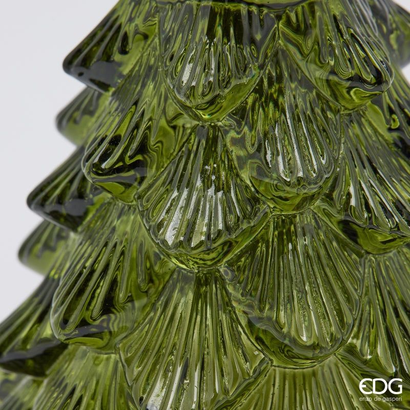 EDG Enzo De Gasperi Kerzenhalter Pino Dark Green H14 Ø12 cm – Weihnachtsdeko