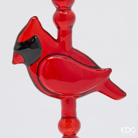 EDG Enzo De Gasperi Portacandela Cardinale Rosso H23 Ø8,5 cm – Decorazione di Natale
