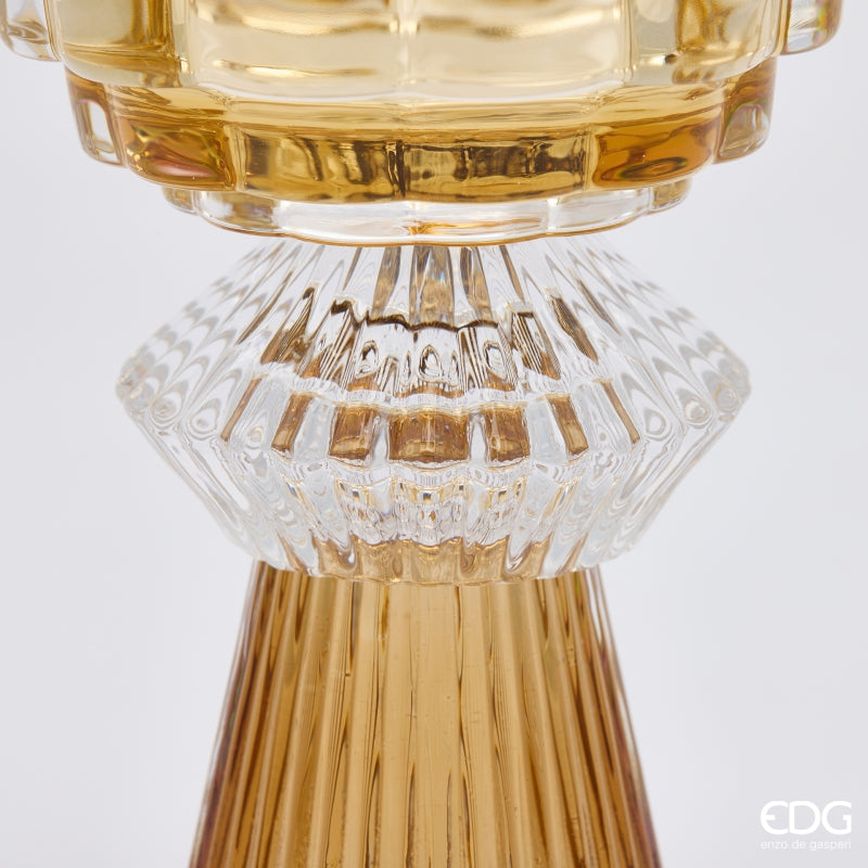 EDG Enzo De Gasperi Portacandela Natalizio a Coppa H15 Ø10 cm Marrone Mix – Decorazione di Natale