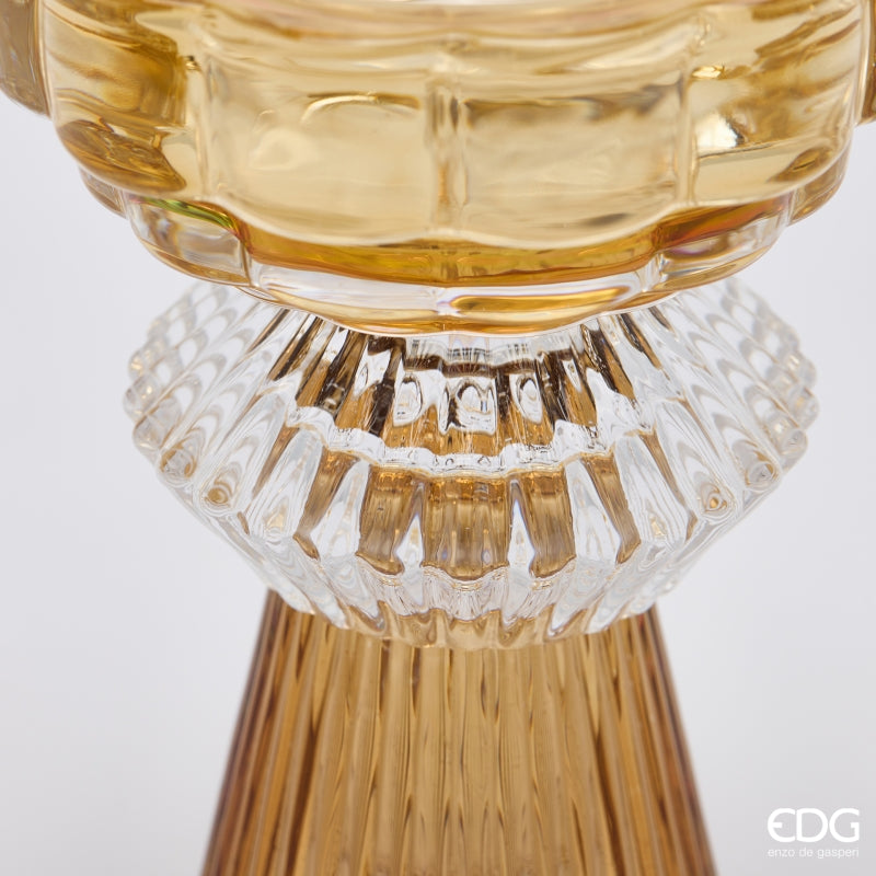 EDG Enzo De Gasperi Portacandela Natalizio a Coppa H15 Ø10 cm Marrone Mix – Decorazione di Natale