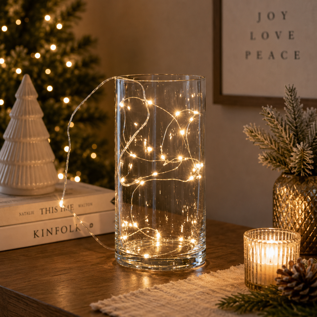 EDG Enzo De Gasperi Weihnachtslichter MicroLed X 20 140 + 50 Cm Elfenbein