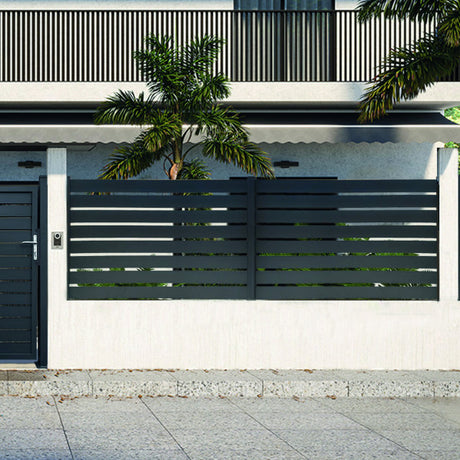 L'Arcolaio Recinzione Miami Set 4 Doghe Antracite Opaco Outdoor